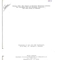 Europe 1992 - The Impact On Economic Relations Between The Caribbean And The European Community - The Case Study Of Bananas 